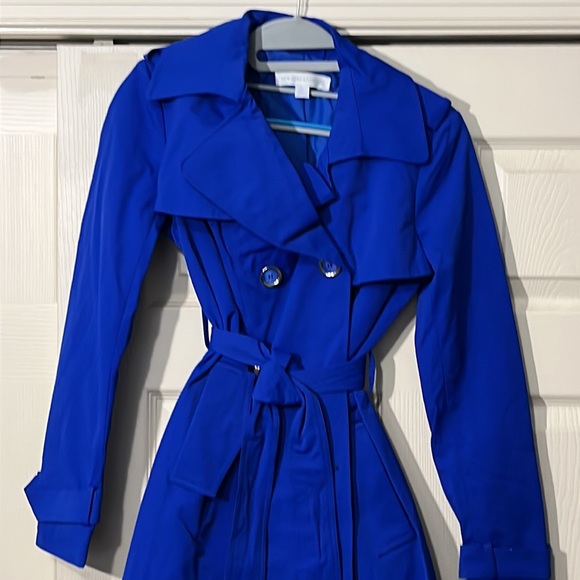 New York & Company Blue Trench Coat. Size-XS. - Picture 2 of 4